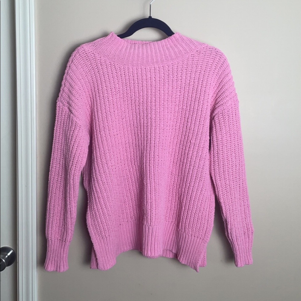 Aerie size small pink chenille campfire sweater - Picture 3 of 7